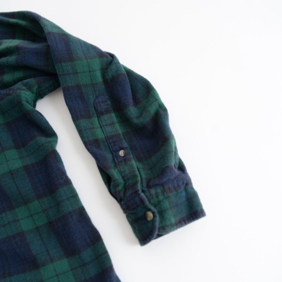 Green and Blue Plaid Men's Shirt - Picture 5 of 11